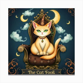 Flux Schnell A Whimsical Illustration Of The Cat Fool A Mystic 2 Leinwandbilder