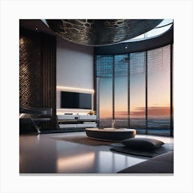 Living Room With A View Canvas Print