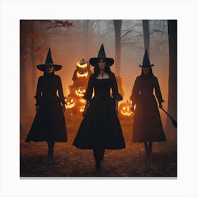 Witches In The Woods Canvas Print