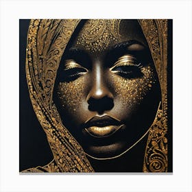 Gold And Black 10 Canvas Print