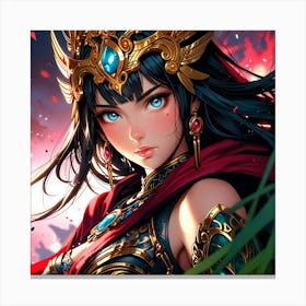 Default A Gracefully Fierce Anime Warrior Princess Her Intrica 1 (6) Canvas Print