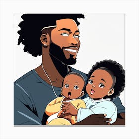 Afro Dad Canvas Print
