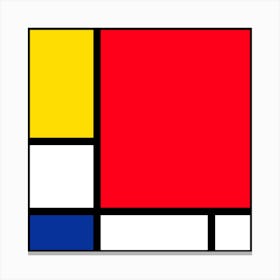 Mondrian Basic Sq Canvas Print