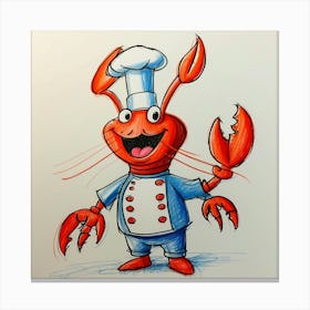 Chef Lobster Canvas Print