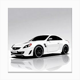 White Sports Car 1 Canvas Print