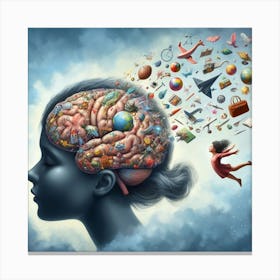 Girl'S Brain Canvas Print