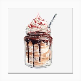 Ice Cream In A Jar Canvas Print