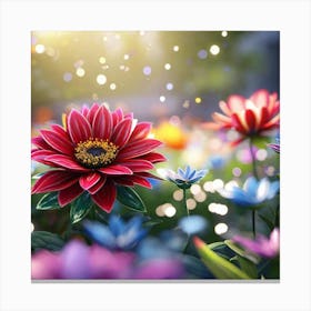 Flowers In The Garden 10 Canvas Print