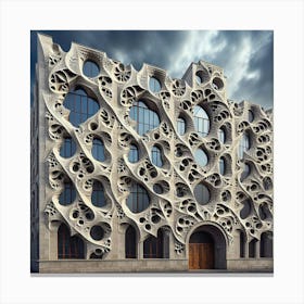 Building With A Lot Of Holes Canvas Print
