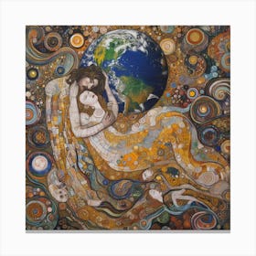 Earth And Woman Canvas Print