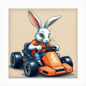 Bunny Kart 1 Canvas Print