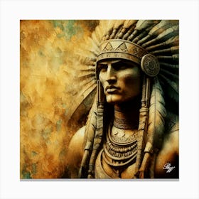 Bronze Native American Abstract Statue 6 Copy Canvas Print