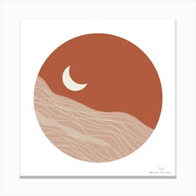 Moon In The Desert.A fine artistic print that decorates the place. Canvas Print