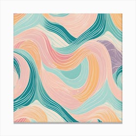 Abstract Wavy Pattern Canvas Print
