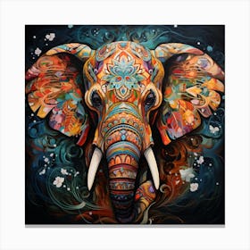 Elephant Series Artjuice By Csaba Fikker 037 Canvas Print