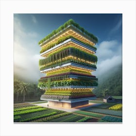 Tower Of Plants Canvas Print