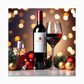 Christmas Wine 3 Canvas Print