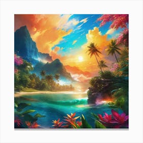 Hawaiian Sunset 2 Canvas Print
