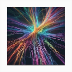 Colorful Neural Network Canvas Print