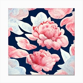 Pink Peonies 1 Canvas Print