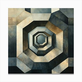 'Hexagon' Art Canvas Print