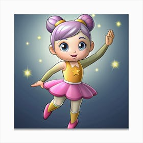 Kawaii style Dancer Canvas Print