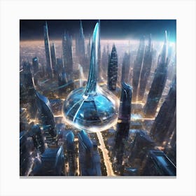 Futuristic City 124 Canvas Print