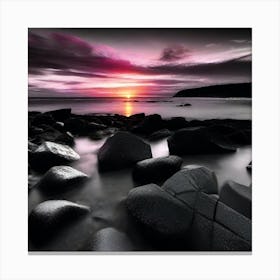 Sunrise Over Rocks 2 Canvas Print