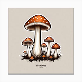 Mushrooms Canvas Print