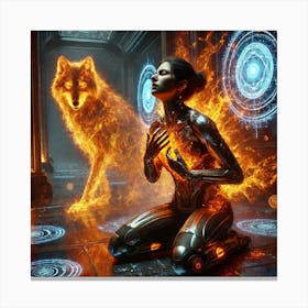 A Sci Fi Themed Scene Depicting Kaida Ashheart Exp Canvas Print