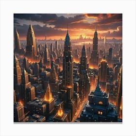 Futuristic Cityscape 8 Canvas Print