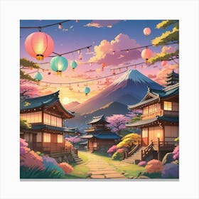 Japanese Village Canvas Print