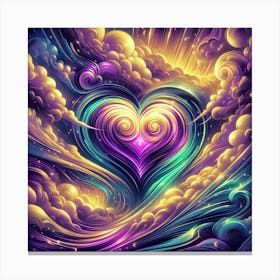 Heart In The Clouds Canvas Print