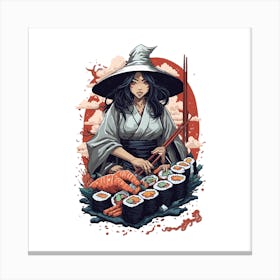 Samurai Sushi Canvas Print