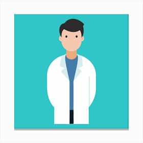 Doctor In White Coat Canvas Print