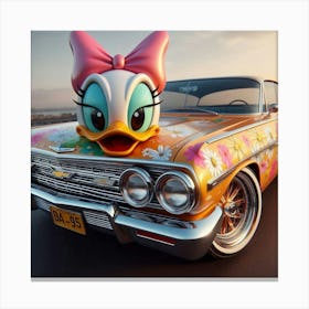 Daisy Duck Low Low Canvas Print