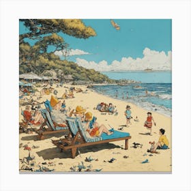 Day At The Beach 2 Canvas Print
