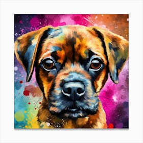 Boxer Dog Painting 1 Canvas Print