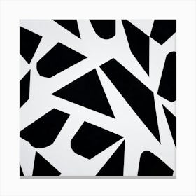 Abstract Black And White Pattern 2 Canvas Print