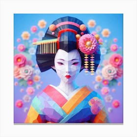 Creativel Geisha Illustration 155 Canvas Print