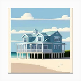 Beach House Art Print (1) Canvas Print