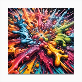 A Splash Of Happy Unleashed Canvas Print