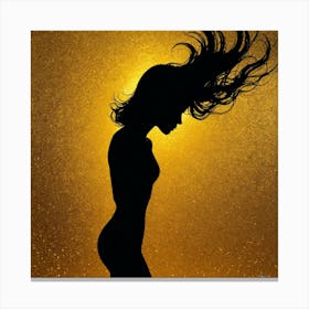 Silhouette Of A Woman 8 Canvas Print