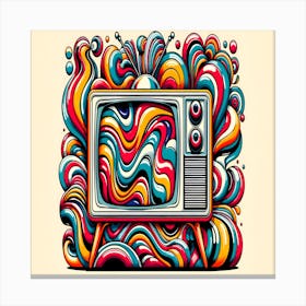 Retro TV Canvas Print