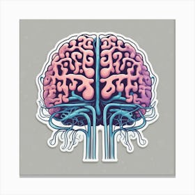 Brain Sticker 11 Canvas Print