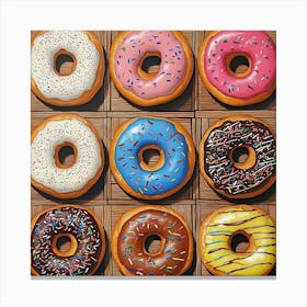 Donuts Art Canvas Print