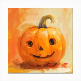 Halloween Pumpkin Painting Canvas Print