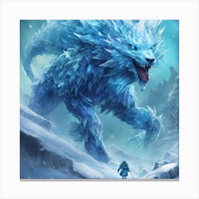 Ice Wolf Canvas Print