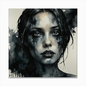 Splatter Girl 1 Canvas Print