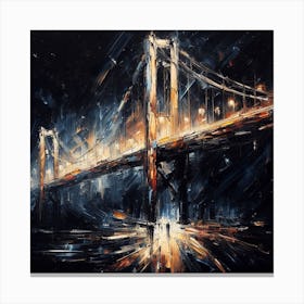 Bridge At Night Canvas Print